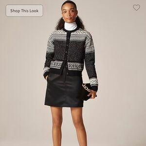 NWOT J.Crew Fair Isle Cardigan In Vintage Wool For Women